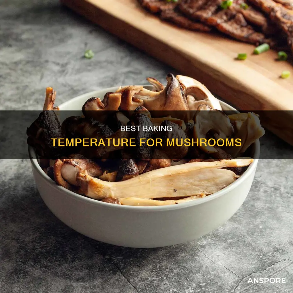 what temp to bake mushrooms