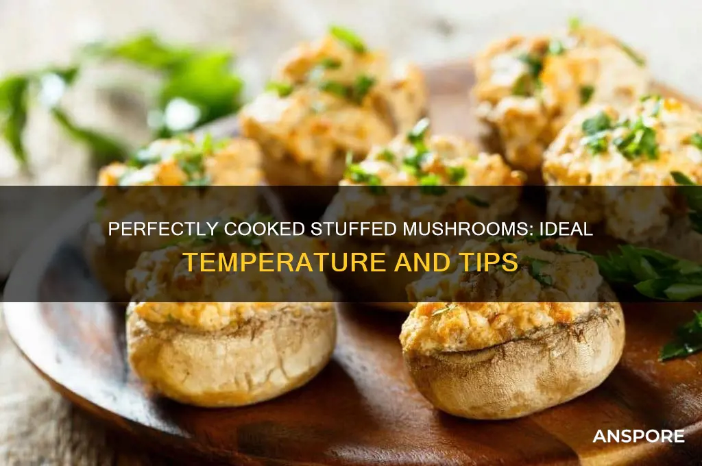 what temp to cook stuffed mushrooms
