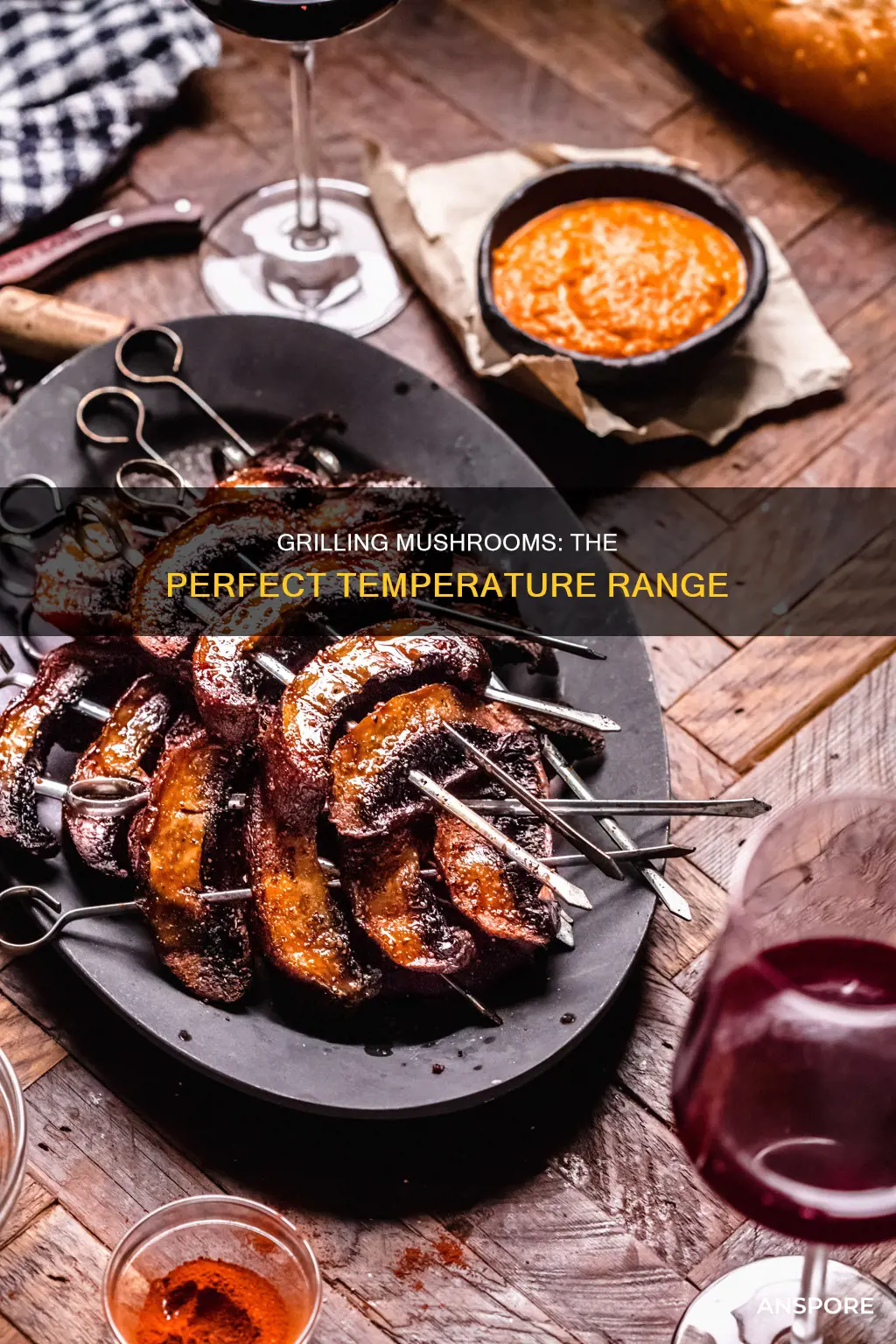 what temp to grill mushrooms