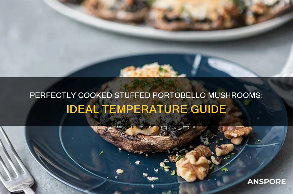 what temperature do you cook stuffed portobello mushrooms