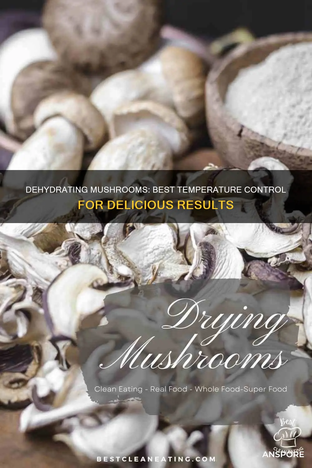what temperature to dehydrate mushrooms