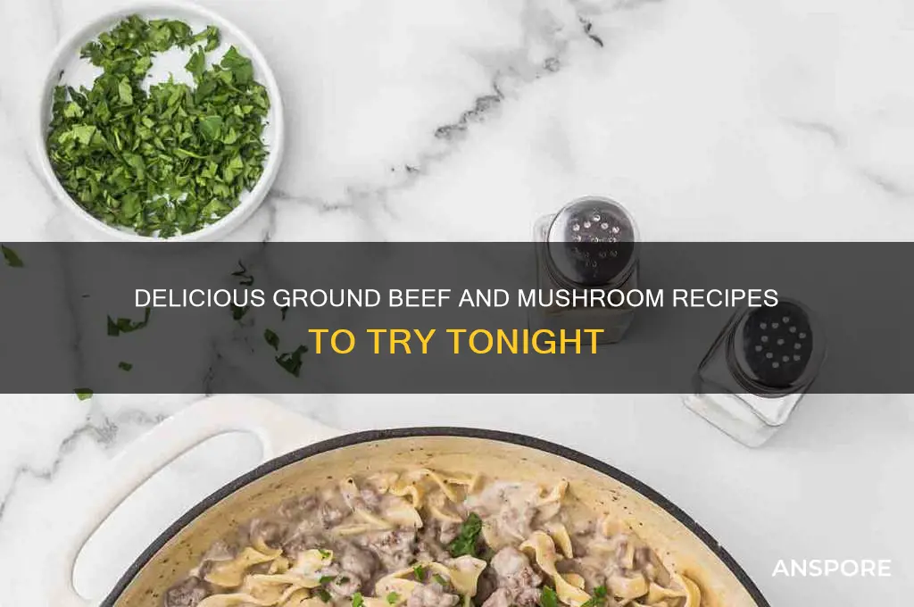 what to cook with ground beef and mushrooms
