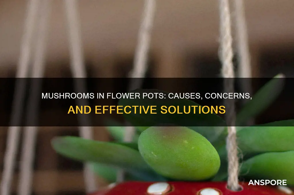 what to do if mushrooms grow in flower pots
