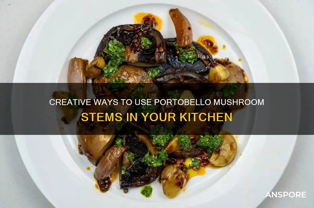 what to do with portobello mushroom stems