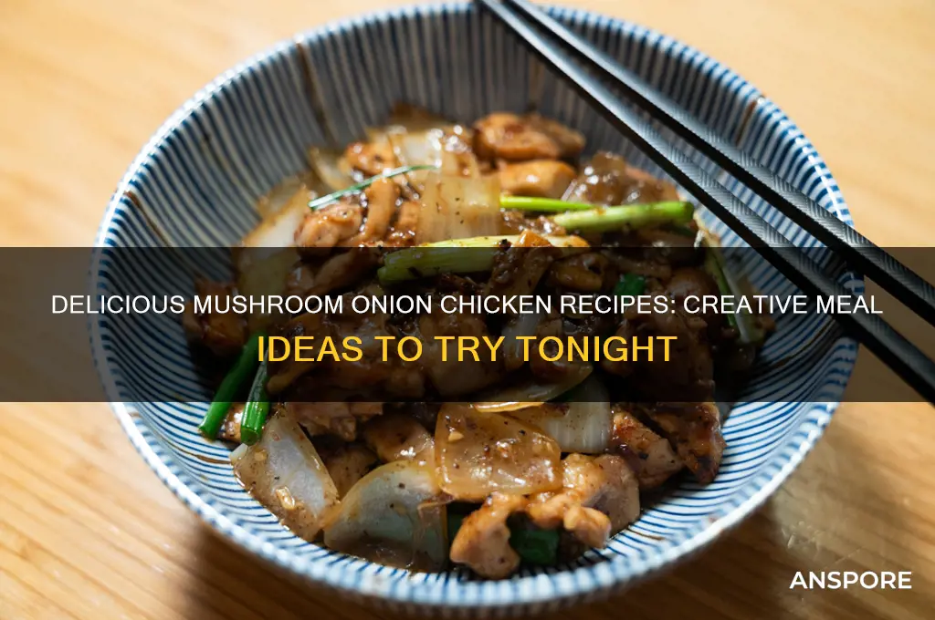 what to make with mushrooms onions cooked chicken