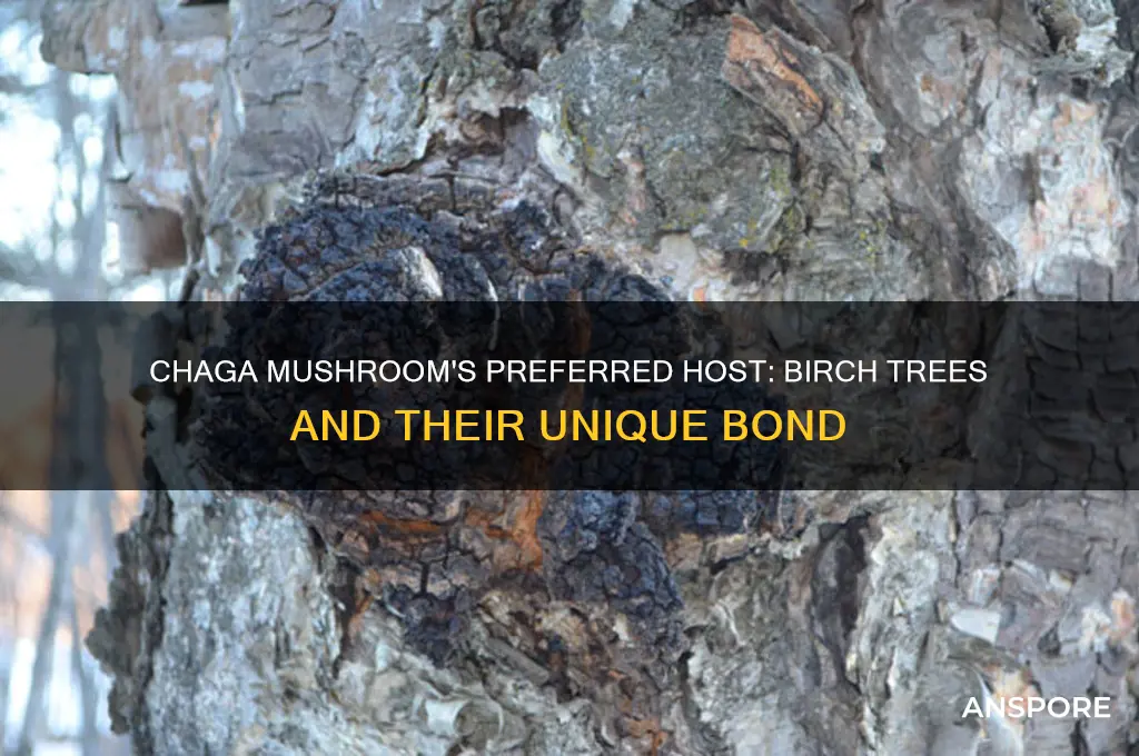 what tree does the chaga mushroom grow on