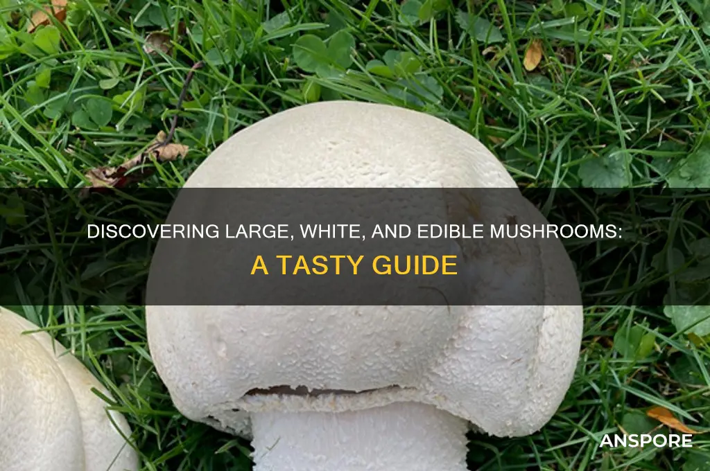 what type of mushrooms are large and white edible