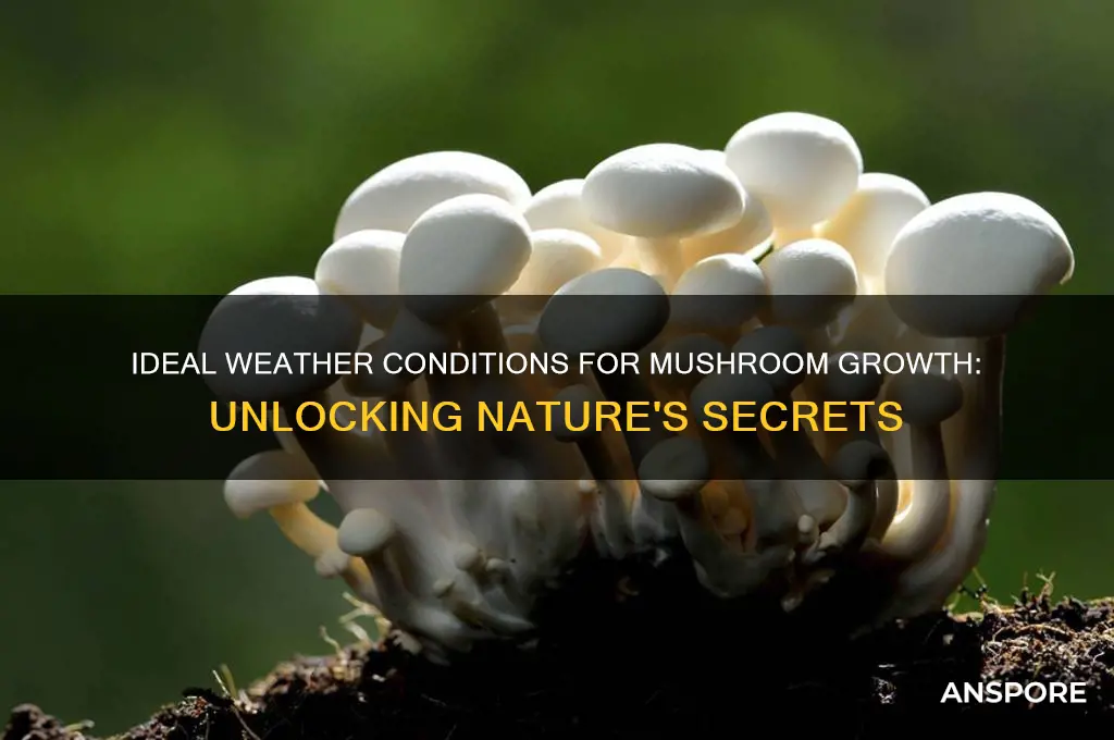 what weather makes mushrooms grow