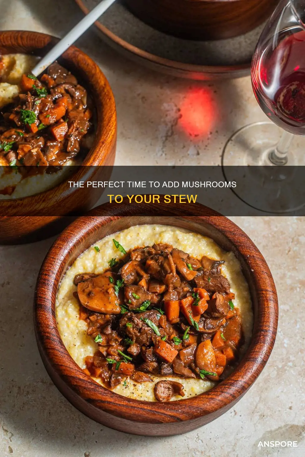 when add mushrooms stew