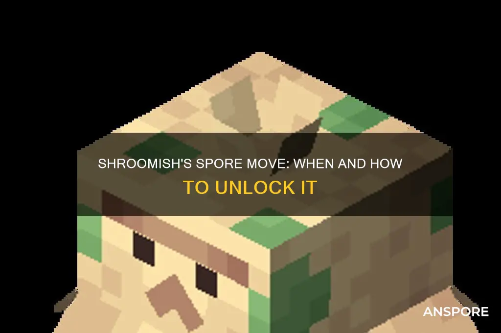 when does shroomish learn spore