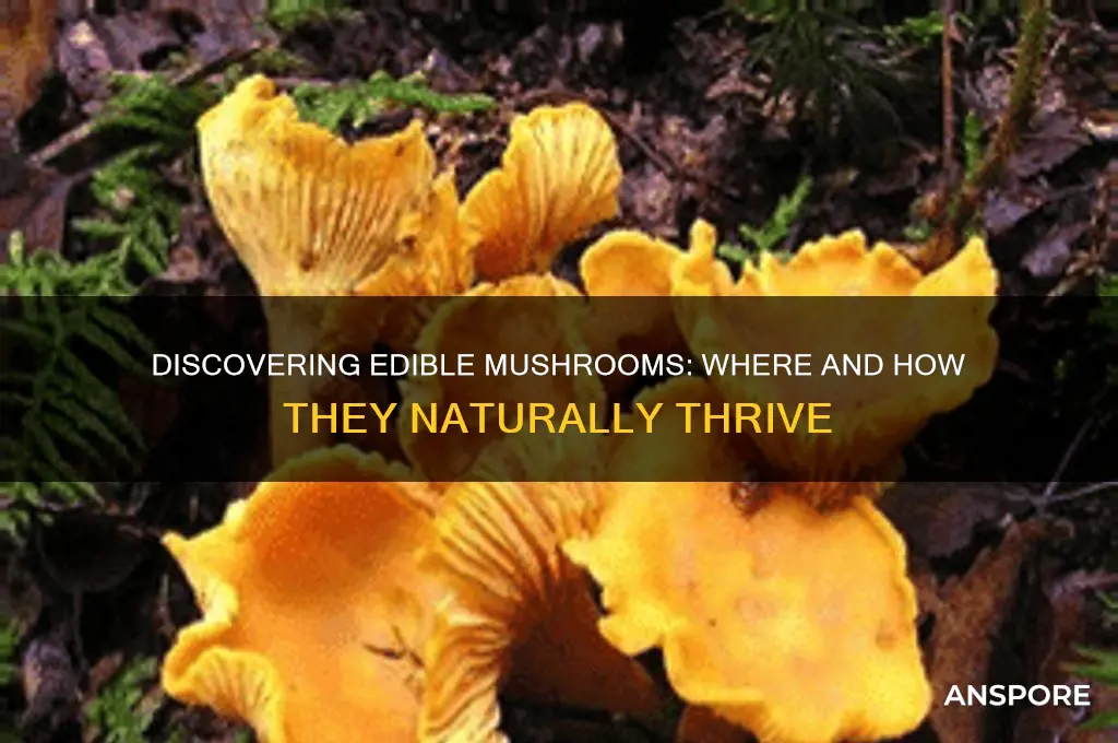 where are edible mushrooms grow