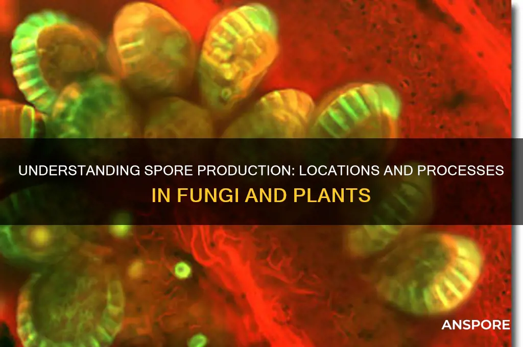 where are the spores produced