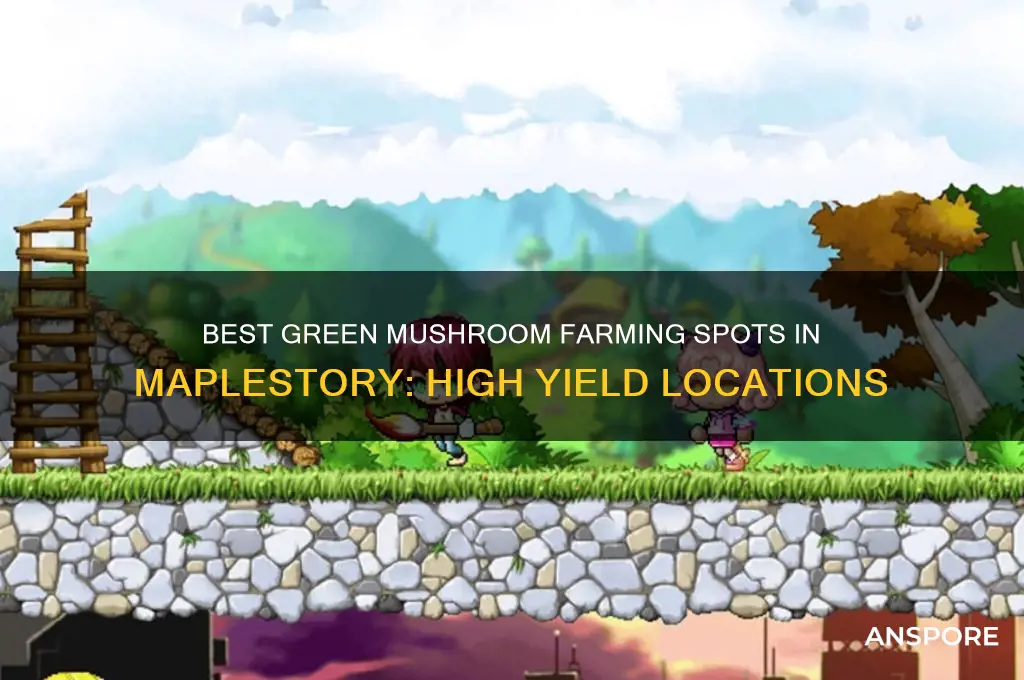 where can i kill a lot of green mushroom maplsetory