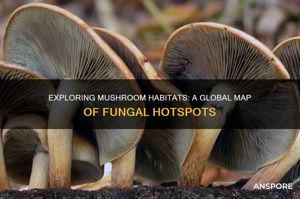 where can mushrooms be found map