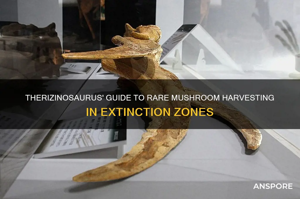 where can therizinosaurus harvest rare mushrooms on extinction