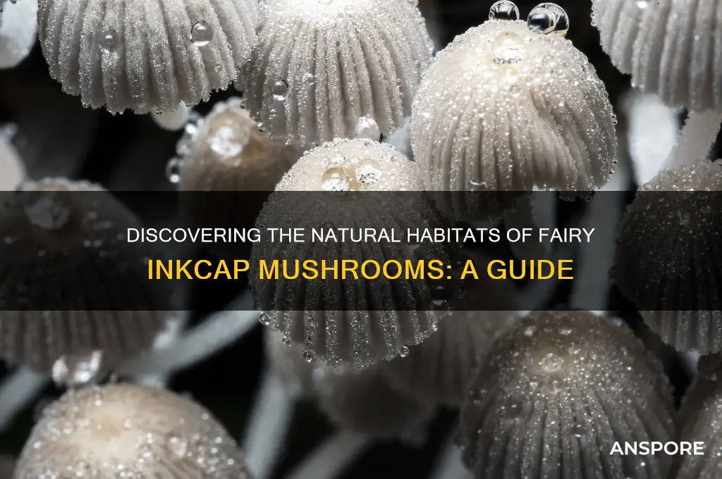 where do fairy inkcap mushrooms grow