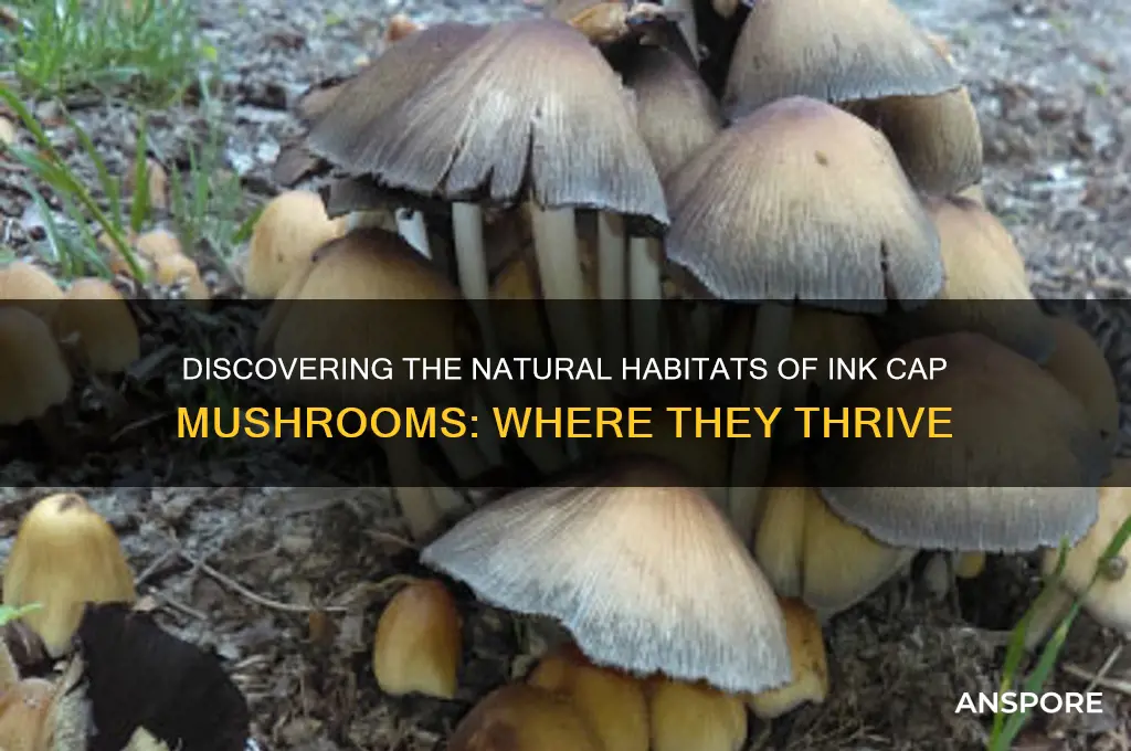 where do ink cap mushrooms grow