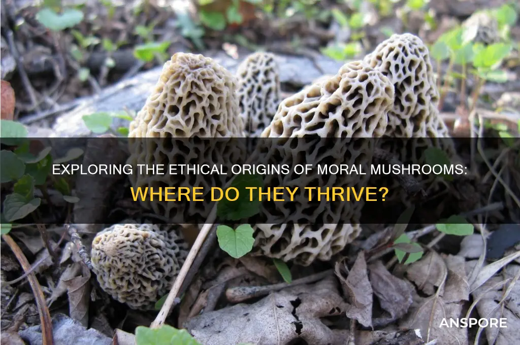 where do moral mushrooms grow