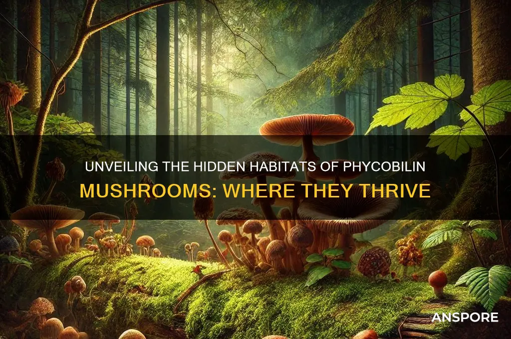 where do phycobilin mushrooms grow