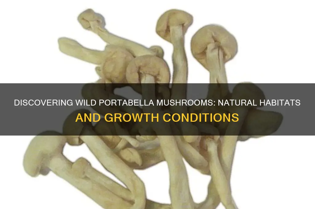 where do portabella mushrooms grow in the wild