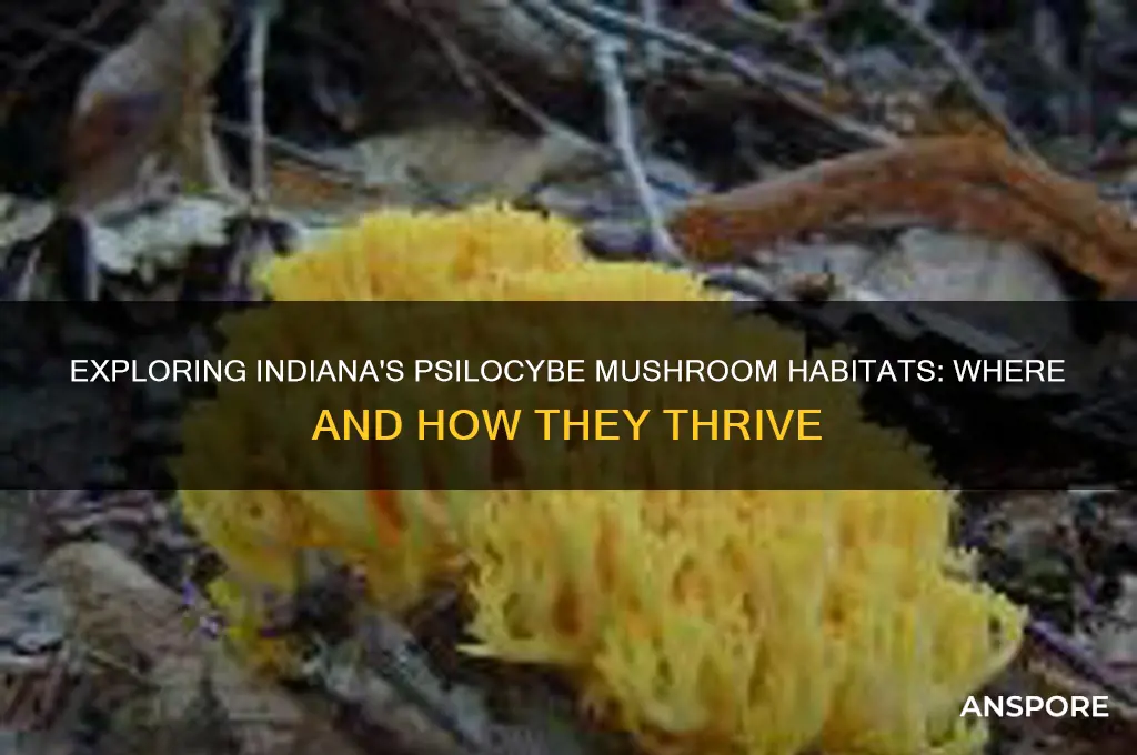 where do psilocybe mushrooms grow in indiana
