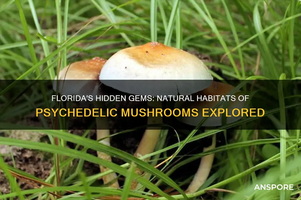 where do psychedelic mushrooms grow naturally in florida