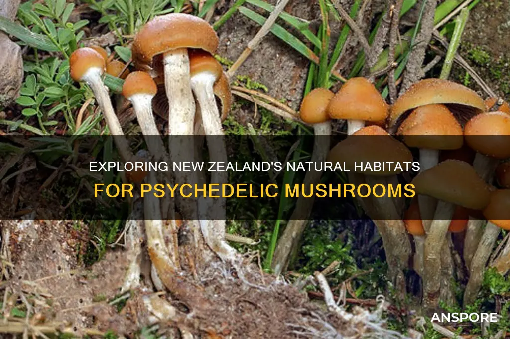 where do psychedelic mushrooms grow naturally in new zealand