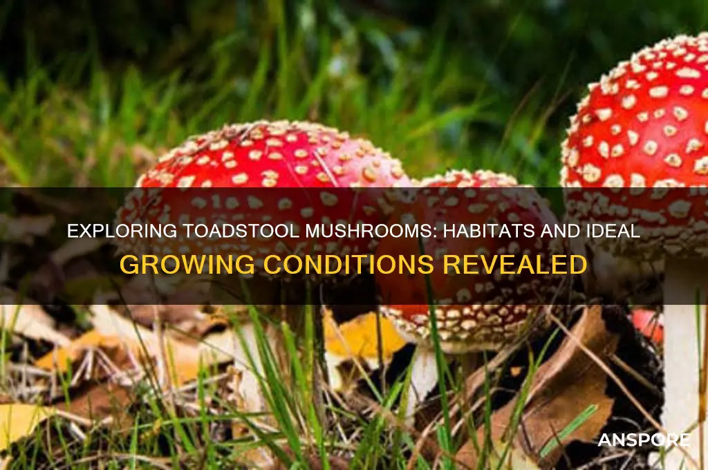 where do toadstool mushrooms grow