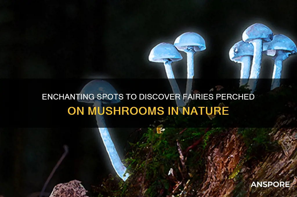 where do you find a fairy sitting on a mushroom