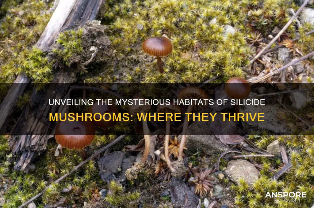 where does silicide mushrooms grow