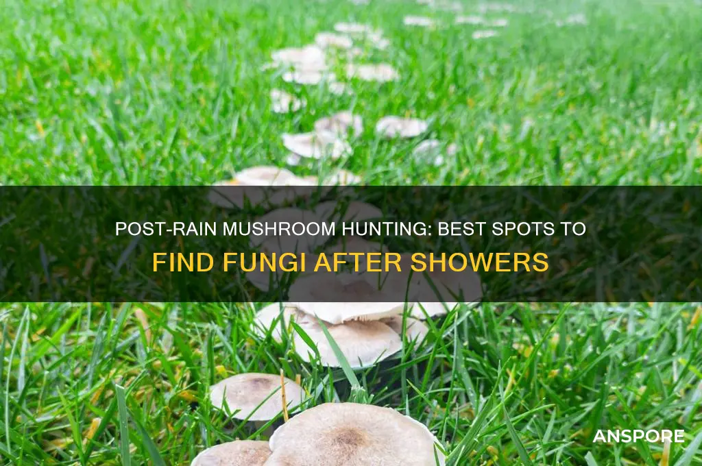 where to find mushrooms after rain