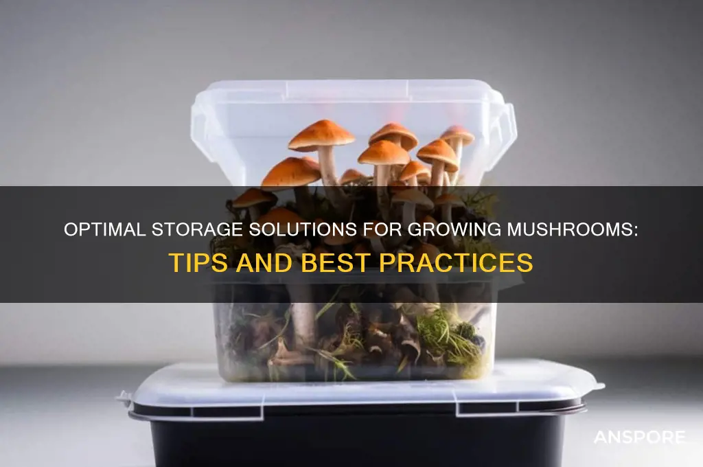 where to store growing mushrooms