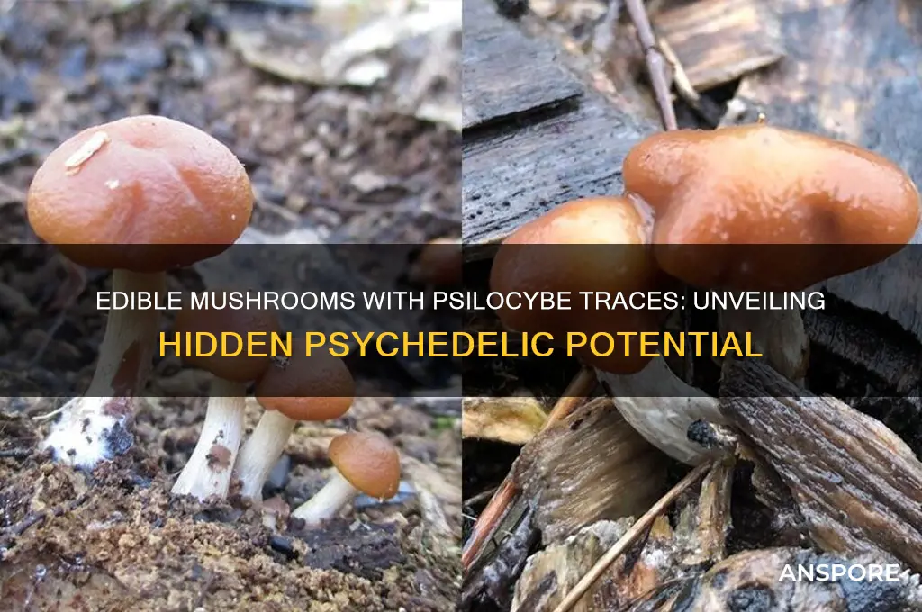 which edible mushrooms contain traces of psilocybe