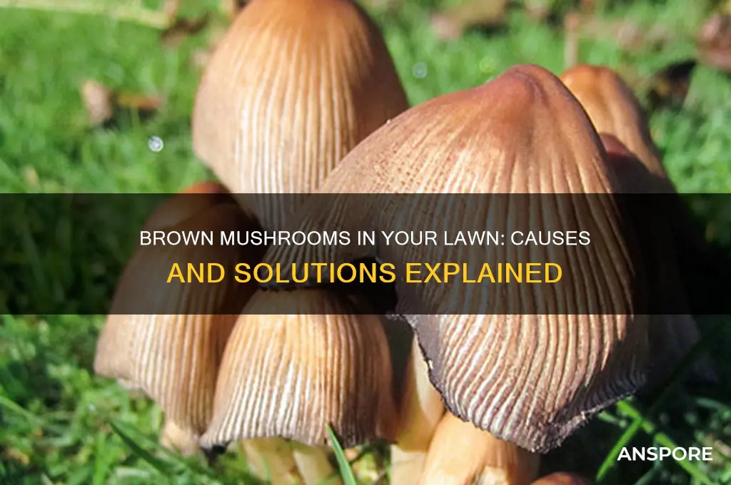 why are brown mushrooms growing in my lawn