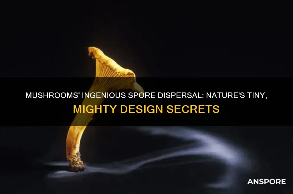 why are mushrooms a good design for spore dispersal