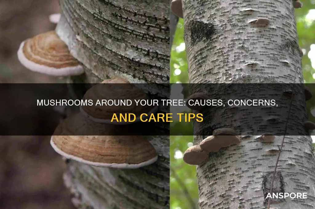 why are mushrooms growing around my tree