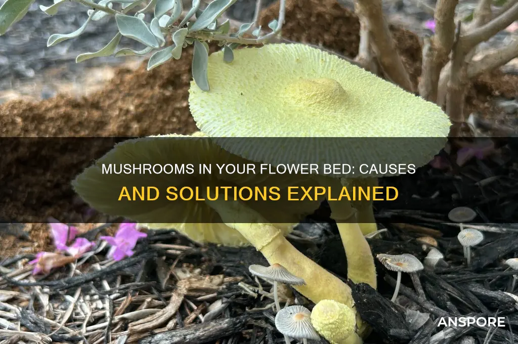 why are mushrooms growing in my flower bed