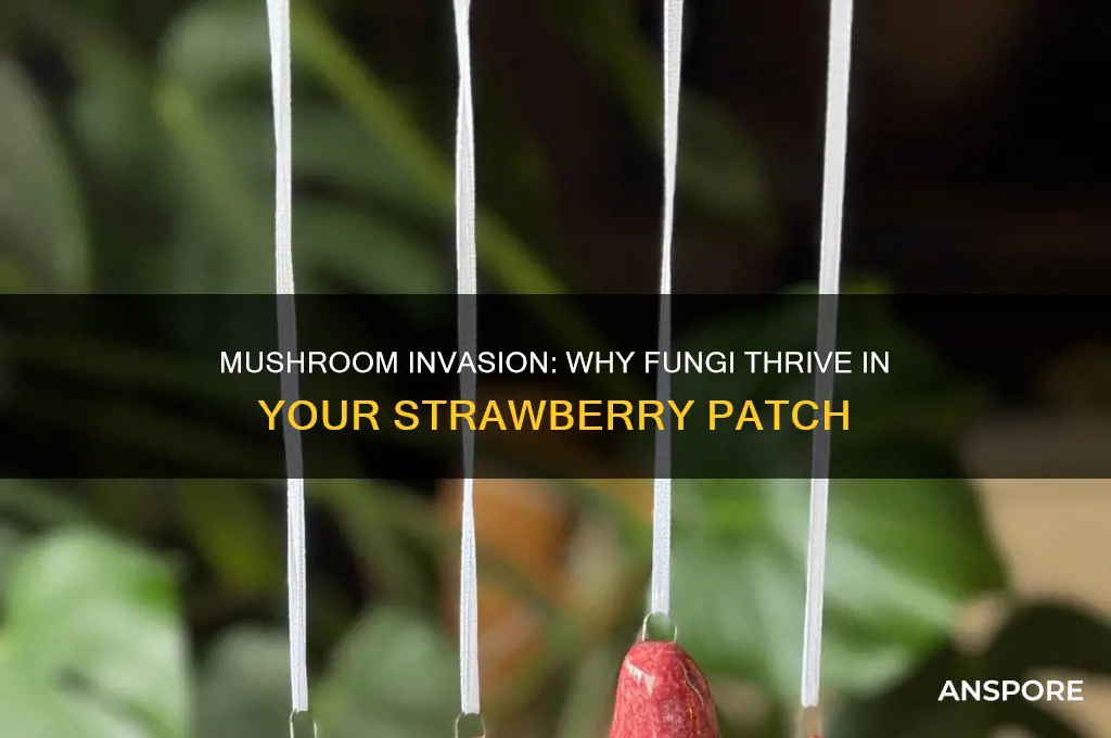 why are mushrooms growing in my strawberry plants