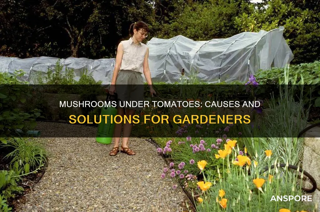 why are mushrooms growing under my tomatoes