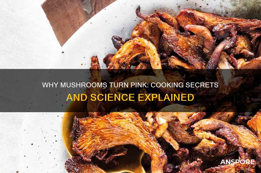 why are my mushrooms turning pink while cooking