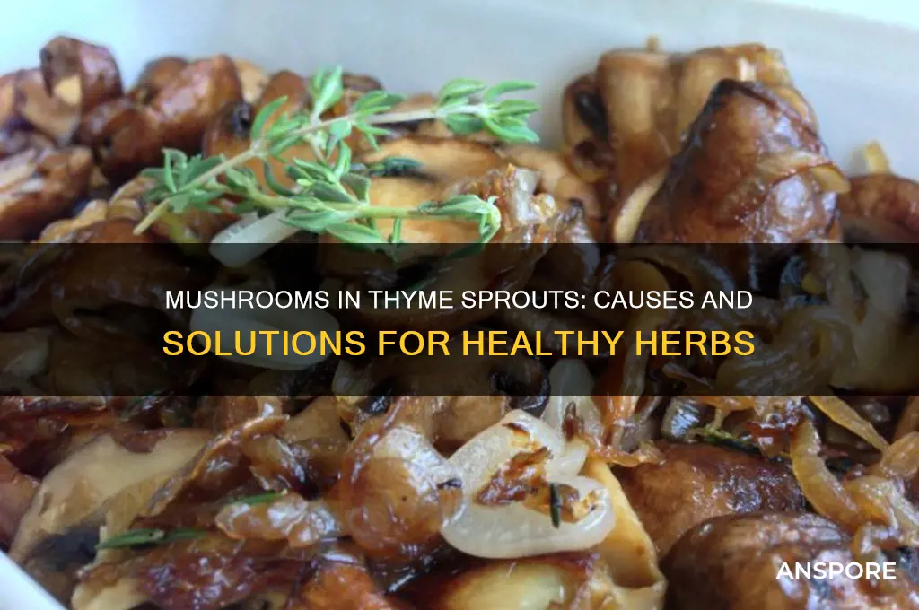 why are there mushrooms growing in my thyme sprouts