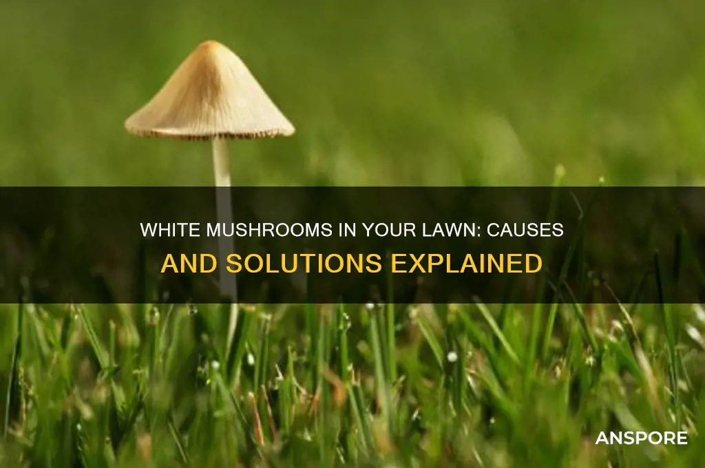 why are white mushrooms growing in my grass