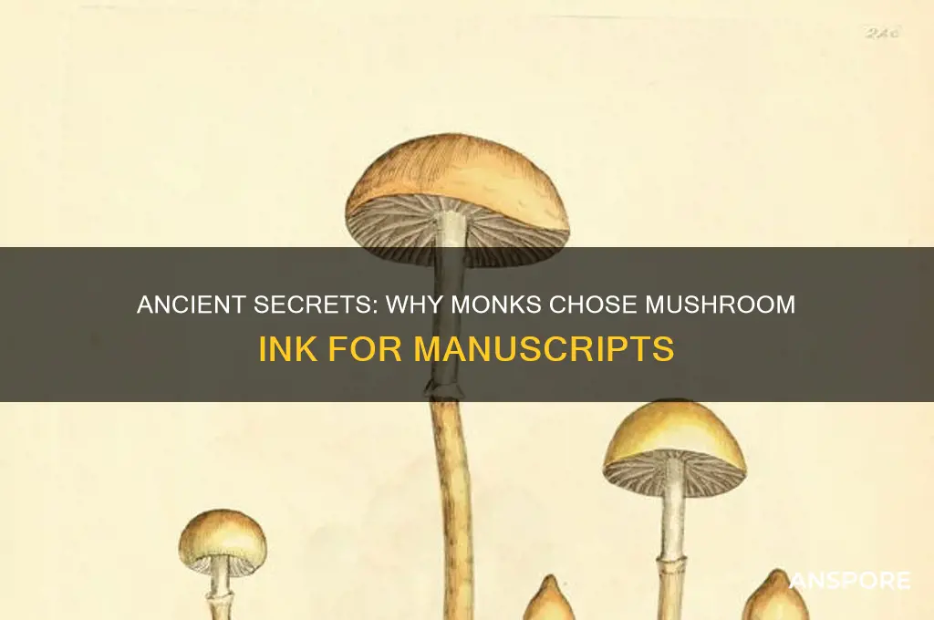 why did monks use mushroom ink