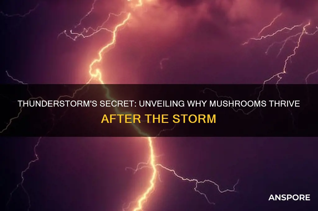 why do mushroom grow after a thunderstorm