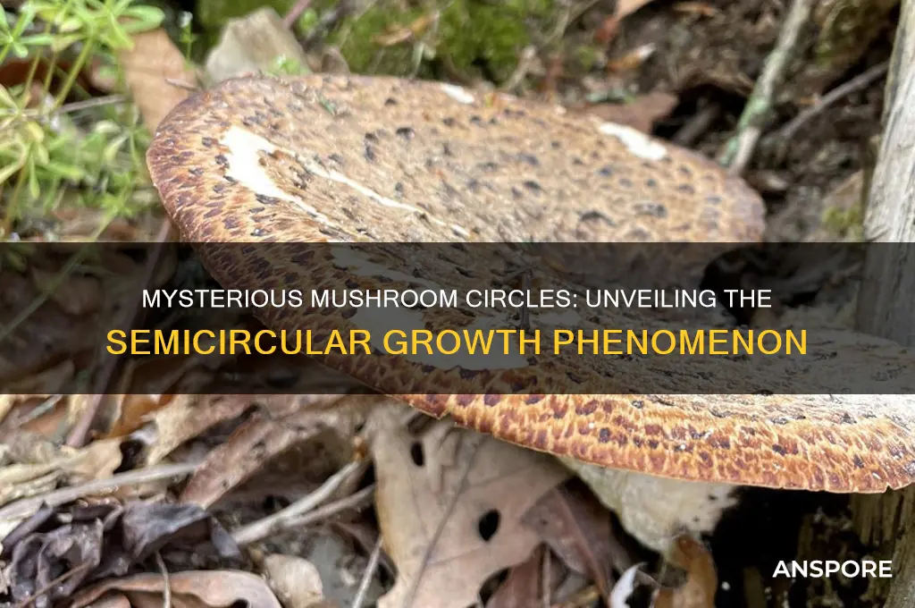 why do mushrooms grow in a semicircle
