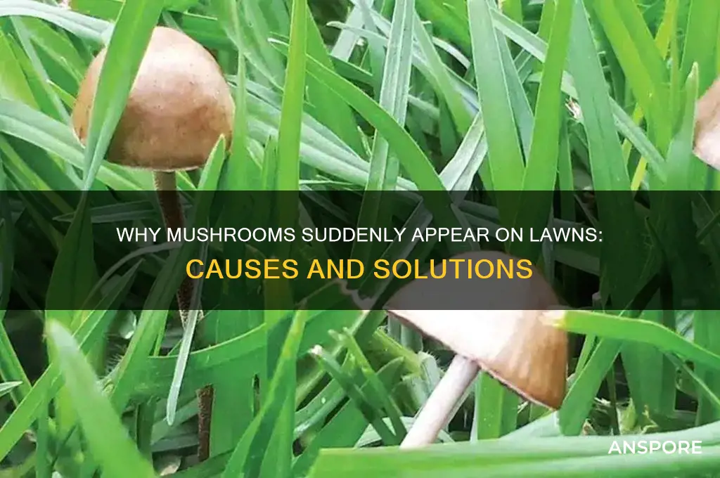 why do mushrooms grow on lawns
