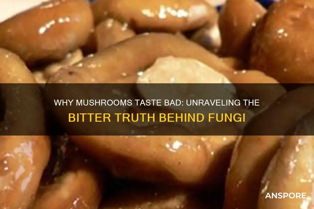 why do mushrooms tast bad