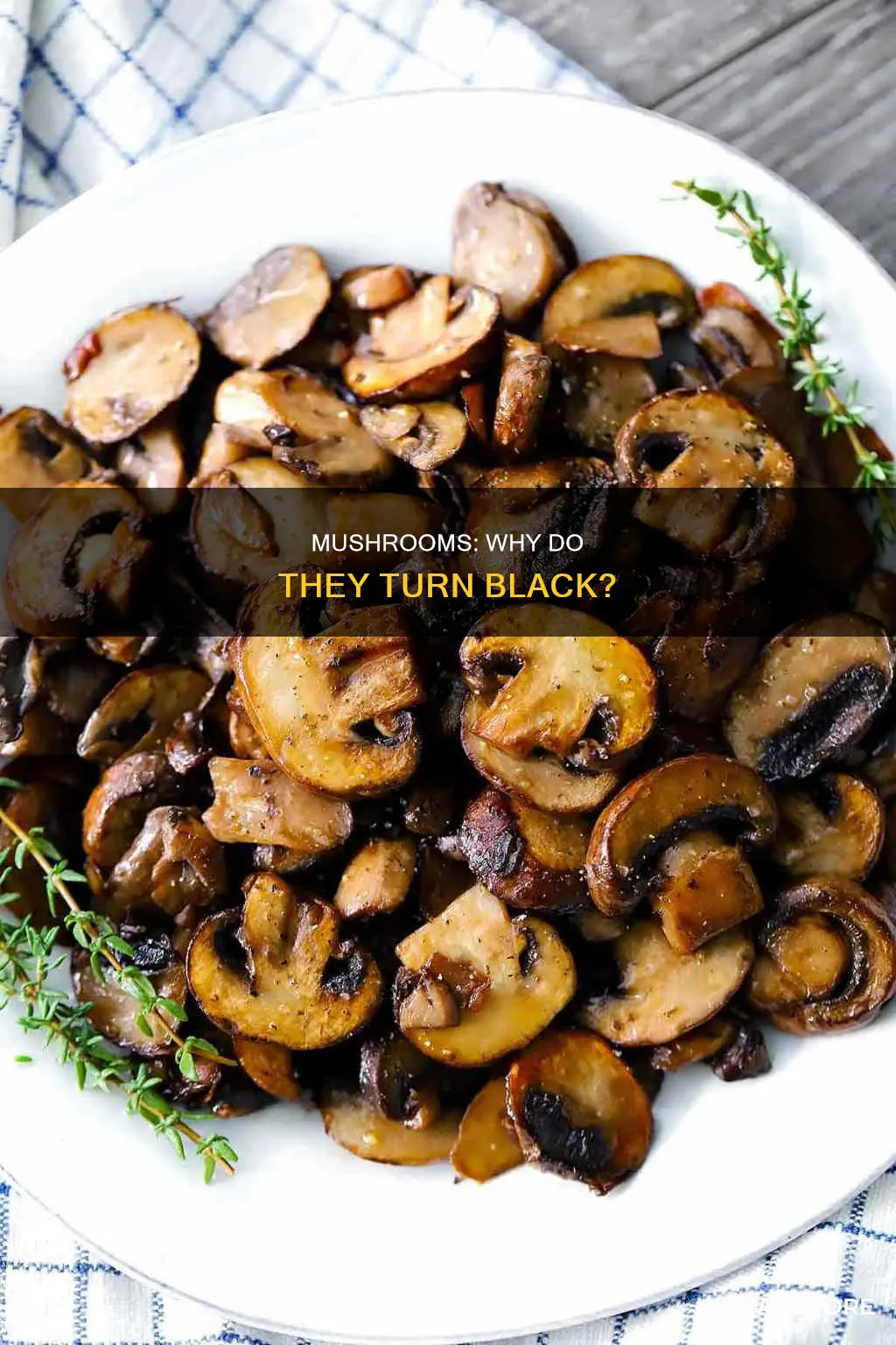 why do mushrooms turn black