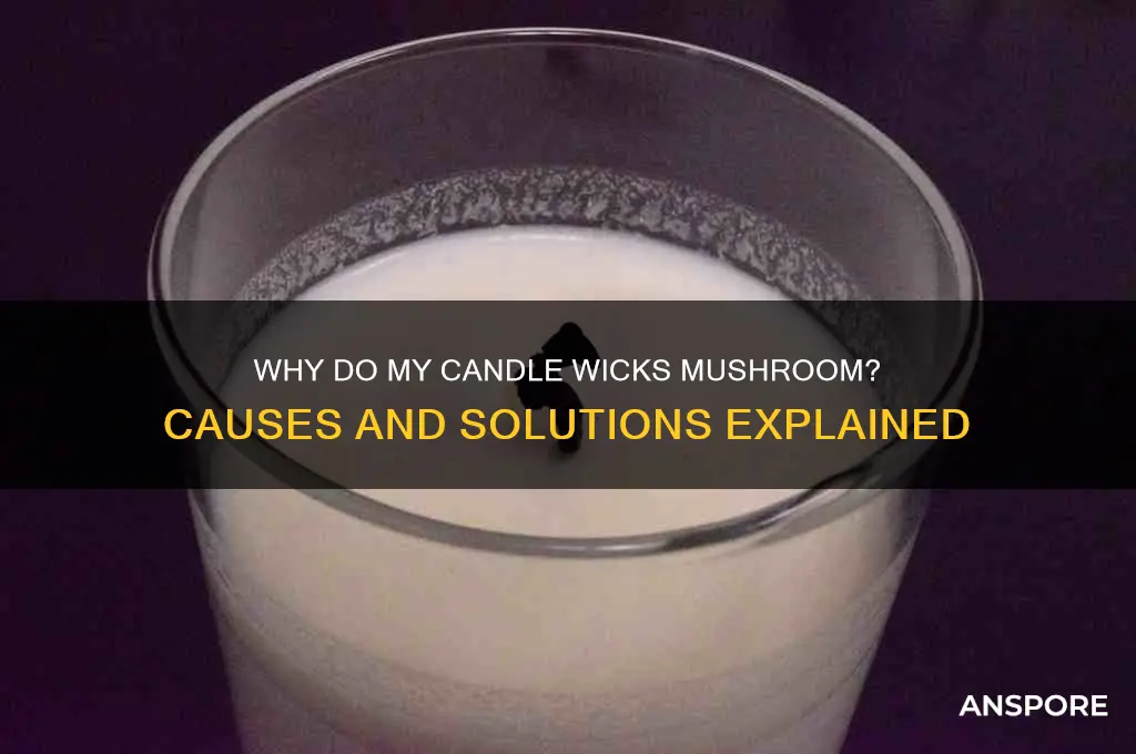 why do my candle wicks mushroom