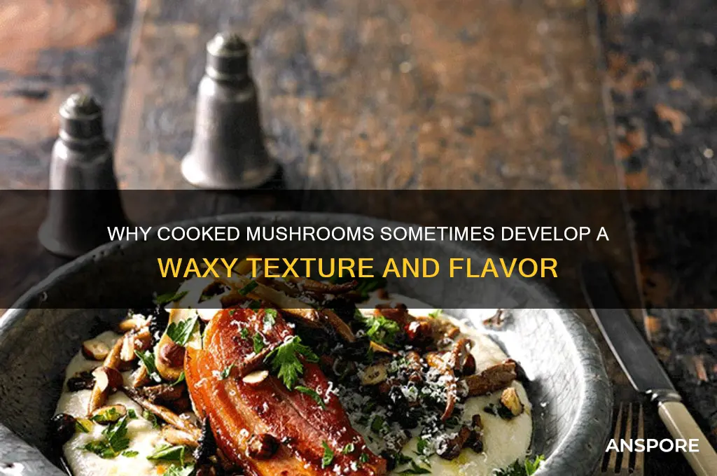why do some mushrooms taste waxy after cooking